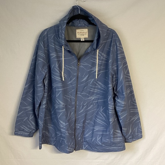 Weatherproof Blue Patterned Hooded Jacket - Picture 1 of 12